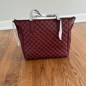 NWT Fossil Sydney Tote Bag Wine